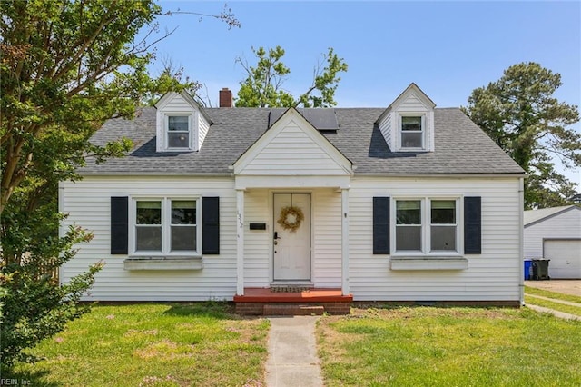 1312 E Norcova Dr, Norfolk, VA 23502 - new england style home with a front lawn and roof with shingles