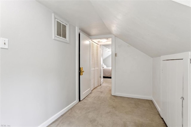 1312 E Norcova Dr, Norfolk, VA 23502 - bonus room featuring vaulted ceiling, baseboards, carpet flooring, and visible vents