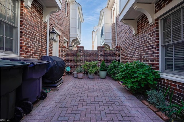 view of patio featuring grilling area