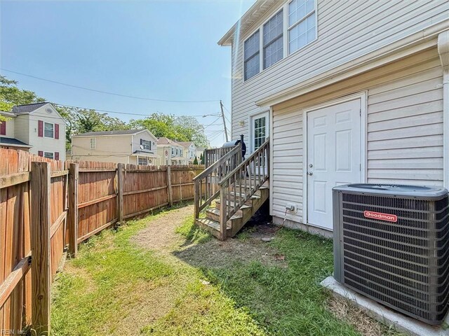 896 A Ave, Norfolk, VA 23503 - view of yard with fence and central AC unit