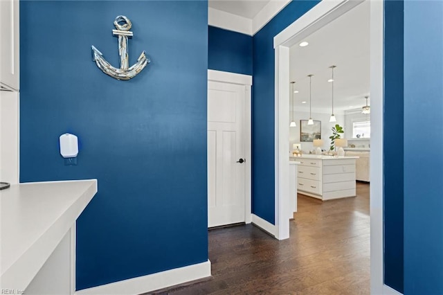 2245 Chamberino Dr, Virginia Beach, VA 23456 - interior space featuring recessed lighting, baseboards, and dark wood-style flooring