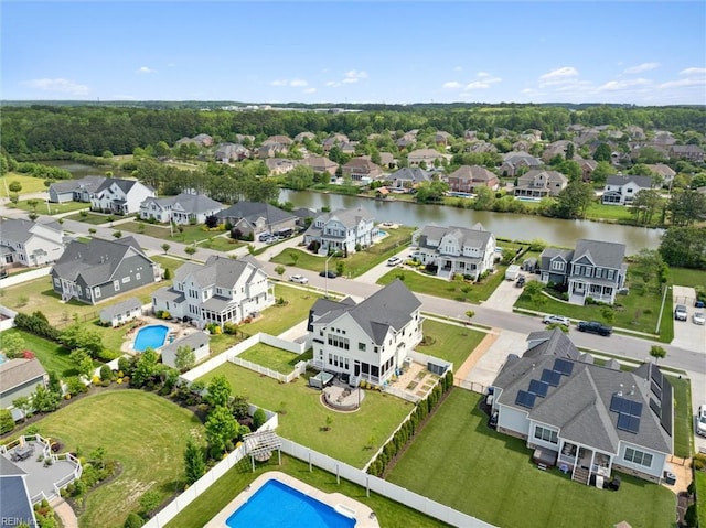 2245 Chamberino Dr, Virginia Beach, VA 23456 - birds eye view of property featuring a water view and a residential view