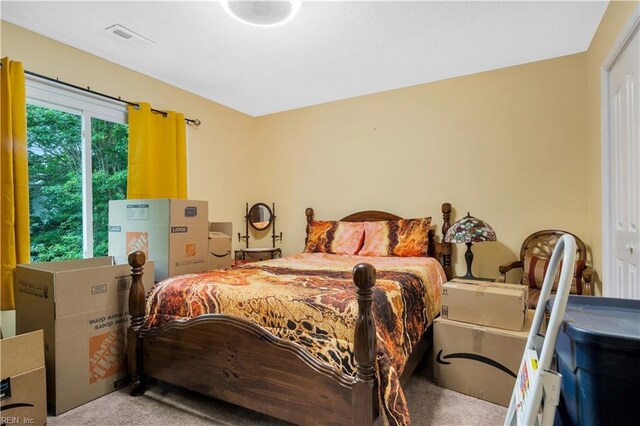 view of carpeted bedroom