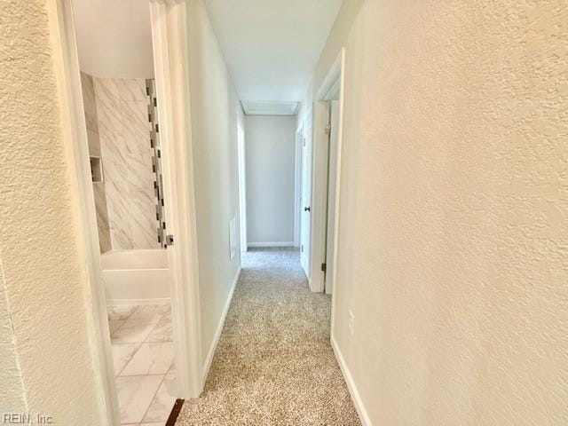 1761 Gravenhurst Dr, Virginia Beach, VA 23464 - hallway featuring a textured wall and baseboards
