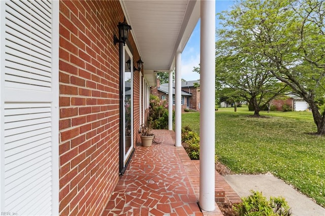view of patio with covered porch