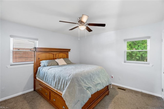 2050 Midway Ave, Chesapeake, VA 23324 - carpeted bedroom with baseboards, a ceiling fan, and visible vents