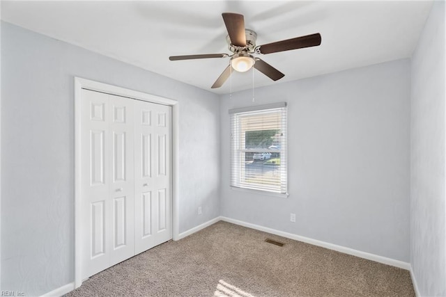2050 Midway Ave, Chesapeake, VA 23324 - unfurnished bedroom featuring a closet, baseboards, carpet flooring, and visible vents