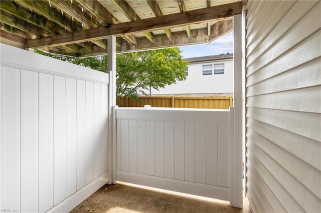 view of patio with fence