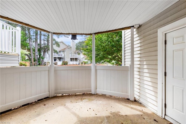 view of patio / terrace featuring fence