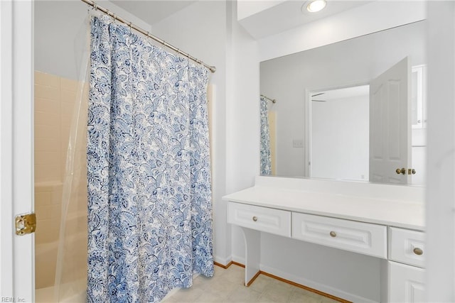 2513 Covent Garden Rd, Virginia Beach, VA 23456 - full bathroom featuring a shower with curtain, baseboards, and vanity
