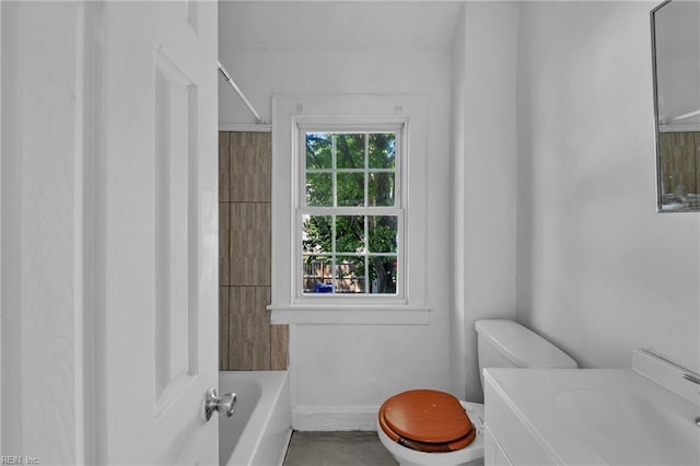 37 Farragut St, Portsmouth, VA 23702 - full bath with baseboards, vanity, toilet, and a bath