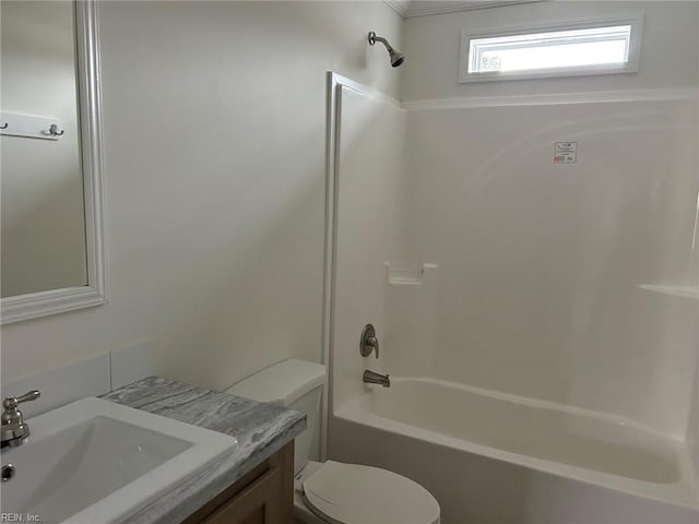 1216 Skylark Dr, Virginia Beach, VA 23453 - bathroom featuring toilet, shower / bath combination, and vanity