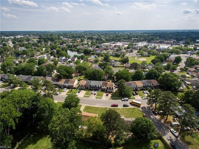 aerial view with a residential view