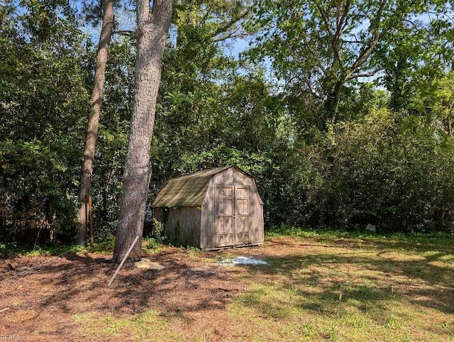 view of shed