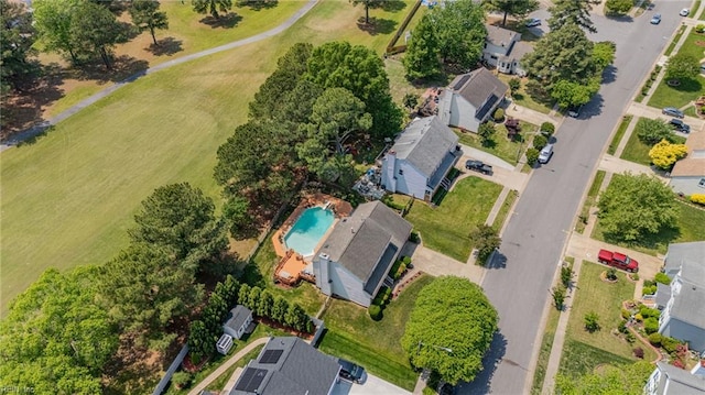 drone / aerial view with a residential view