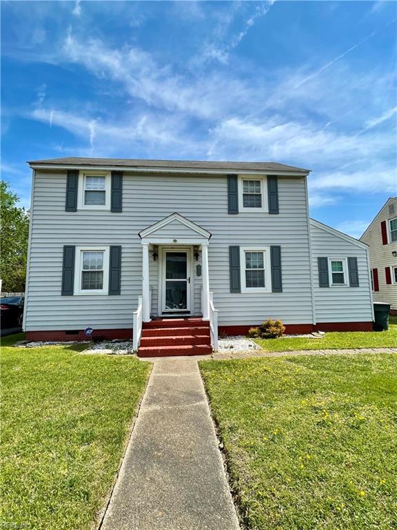 222 Chesterfield Rd, Hampton, VA 23661 - colonial inspired home featuring a front yard and crawl space