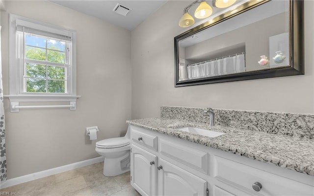 721 Greenwing Dr, Chesapeake, VA 23323 - full bath featuring toilet, baseboards, visible vents, and vanity