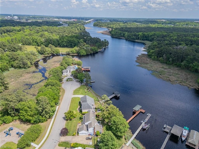721 Greenwing Dr, Chesapeake, VA 23323 - aerial view featuring a view of trees and a water view