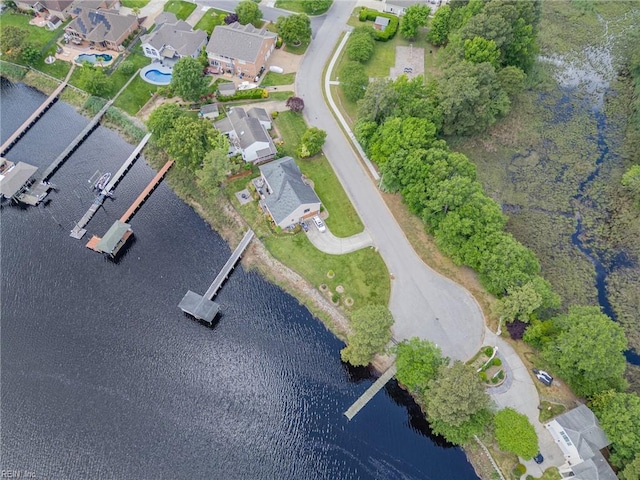 721 Greenwing Dr, Chesapeake, VA 23323 - drone / aerial view featuring a residential view and a water view