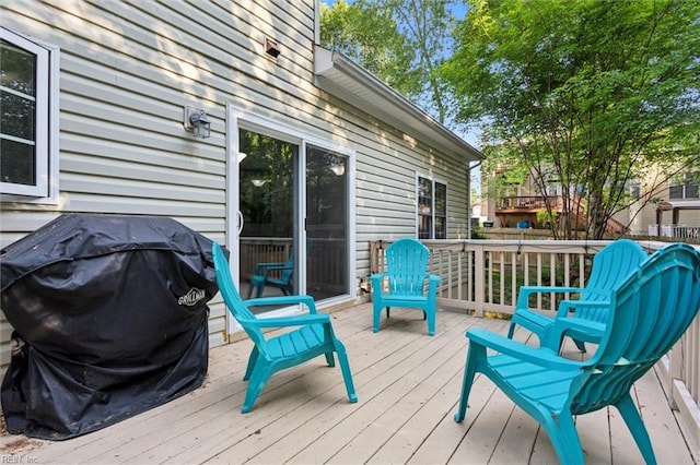 deck with grilling area