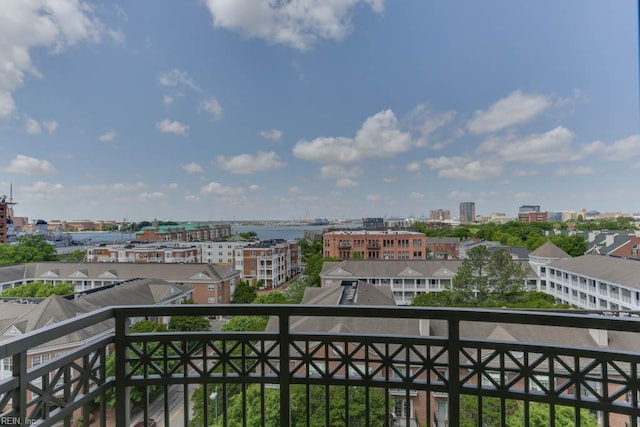 balcony with a view of city
