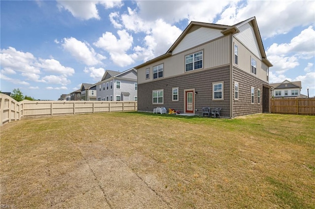 411 Middleton Way, Chesapeake, VA 23322 - rear view of property with a yard and a fenced backyard