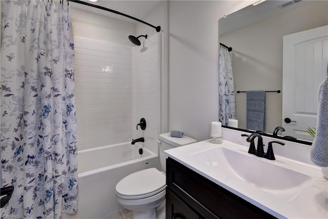 102 Blue Crab Pt, Poquoson, VA 23662 - bathroom with shower / tub combo, toilet, visible vents, and vanity