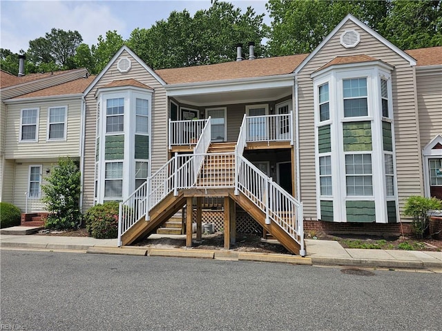 view of building exterior with stairway