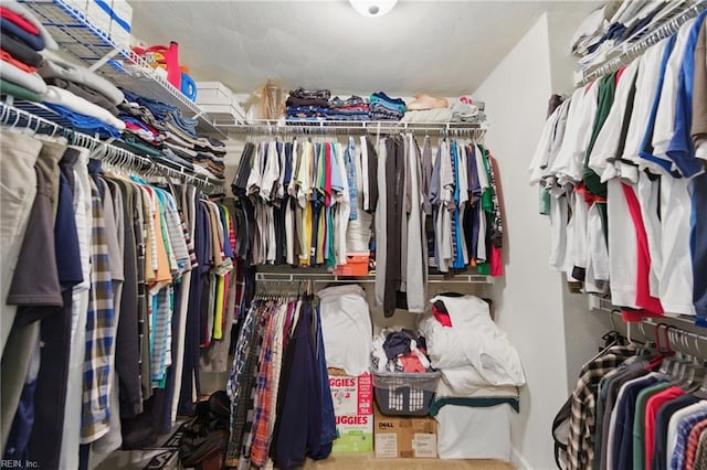 view of walk in closet