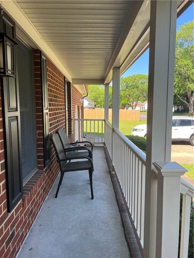 balcony with covered porch