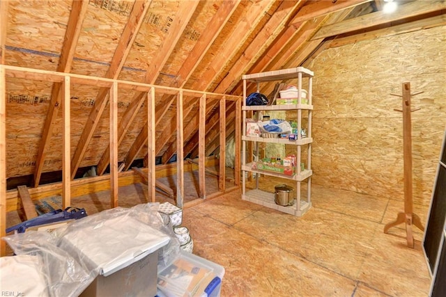 view of attic