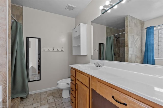 1409 Shady Tree Way, Chesapeake, VA 23323 - full bathroom with toilet, a shower with shower curtain, vanity, and baseboards