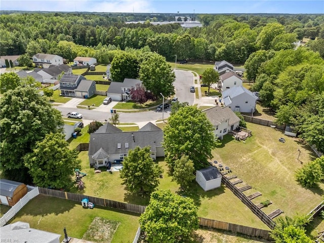 1409 Shady Tree Way, Chesapeake, VA 23323 - aerial view of residential area featuring a heavily wooded area