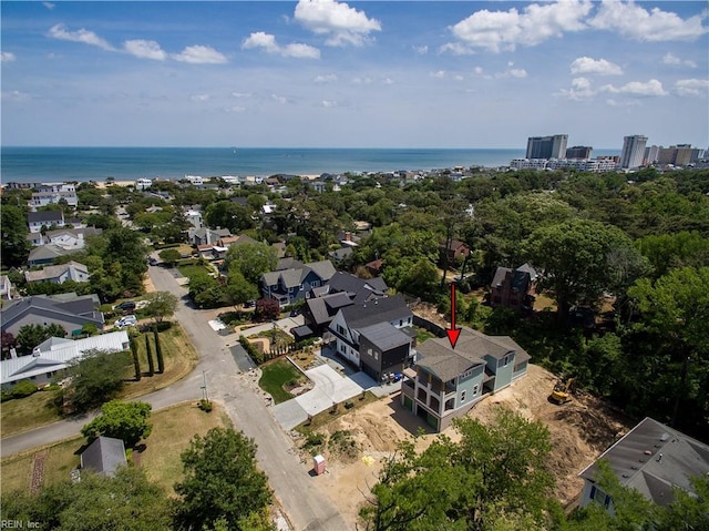 402 48th St, Virginia Beach, VA 23451 - bird's eye view with a water view and a residential view