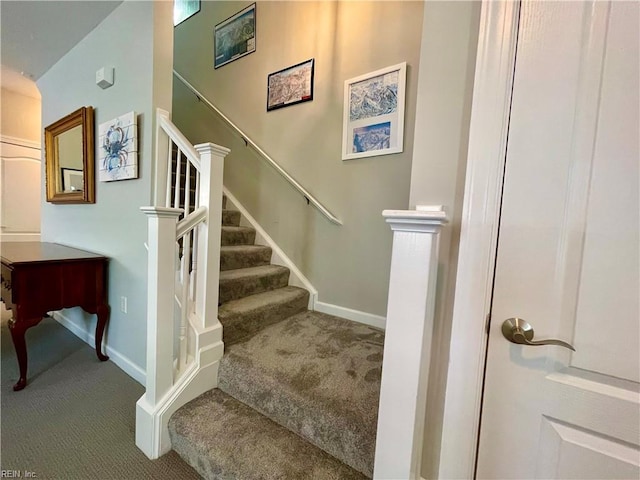 452 Blue Beech Way, Chesapeake, VA 23320 - stairway featuring carpet floors and baseboards