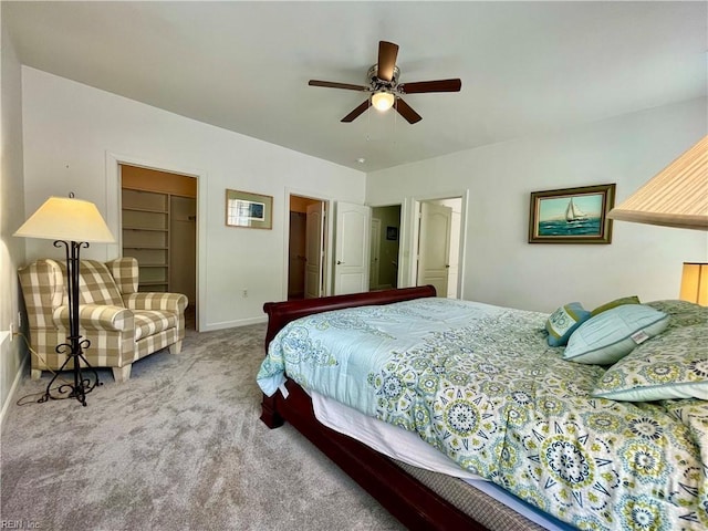 452 Blue Beech Way, Chesapeake, VA 23320 - carpeted bedroom featuring baseboards, a closet, a ceiling fan, and a spacious closet