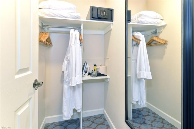 view of walk in closet