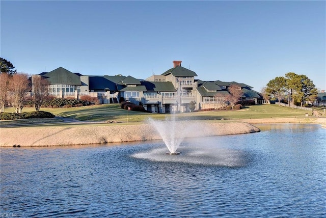 property view of water with a residential view