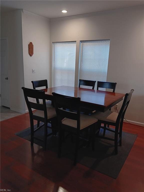 1815 Tidewater Dr, Norfolk, VA 23504 - dining space with light wood-style floors, recessed lighting, baseboards, and crown molding