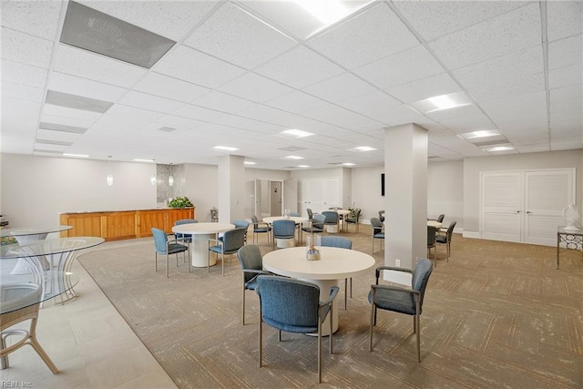 500 Pacific Ave Unit 812, Virginia Beach, VA 23451 - dining space with a drop ceiling