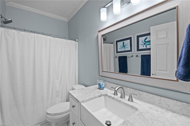108 Hodges Cove Rd, Yorktown, VA 23692 - full bath featuring crown molding, toilet, and vanity