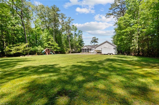 108 Hodges Cove Rd, Yorktown, VA 23692 - view of grassy yard with a playground