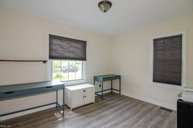 8123 Kenwood Dr, Norfolk, VA 23518 - home office with wood finished floors and baseboards