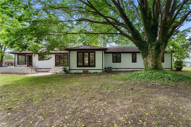 view of front of property with a chimney