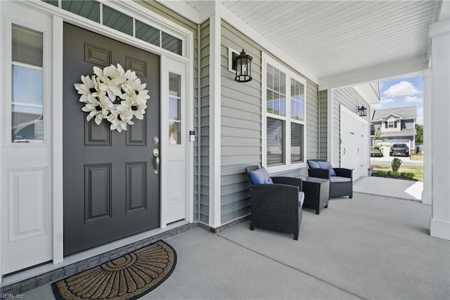 entrance to property with a porch