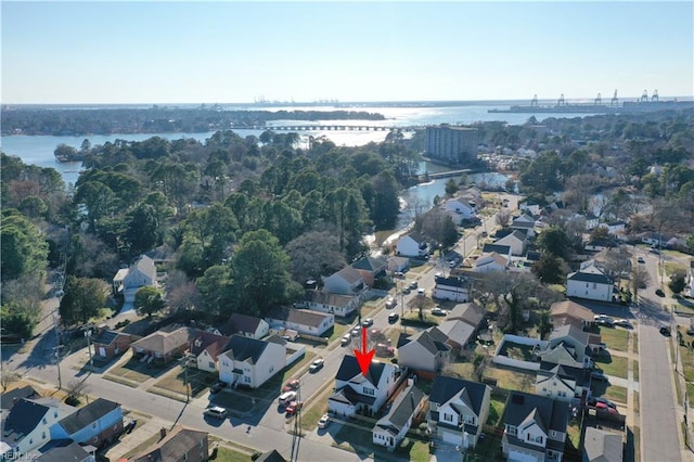 7463 Diven St, Norfolk, VA 23505 - drone / aerial view featuring a water view