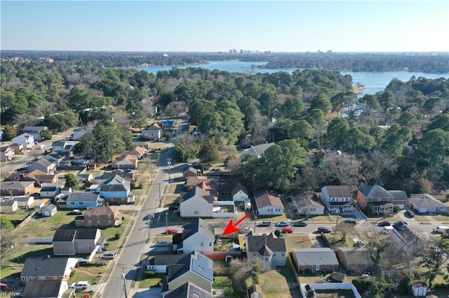 7463 Diven St, Norfolk, VA 23505 - bird's eye view featuring a water view and a residential view