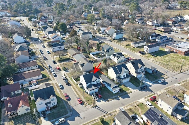 7463 Diven St, Norfolk, VA 23505 - birds eye view of property featuring a residential view