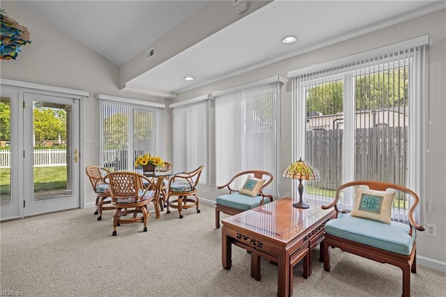 sunroom with visible vents