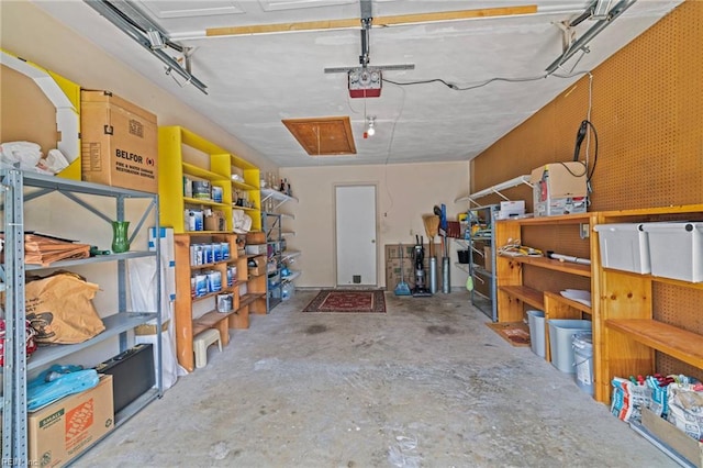 garage featuring a garage door opener